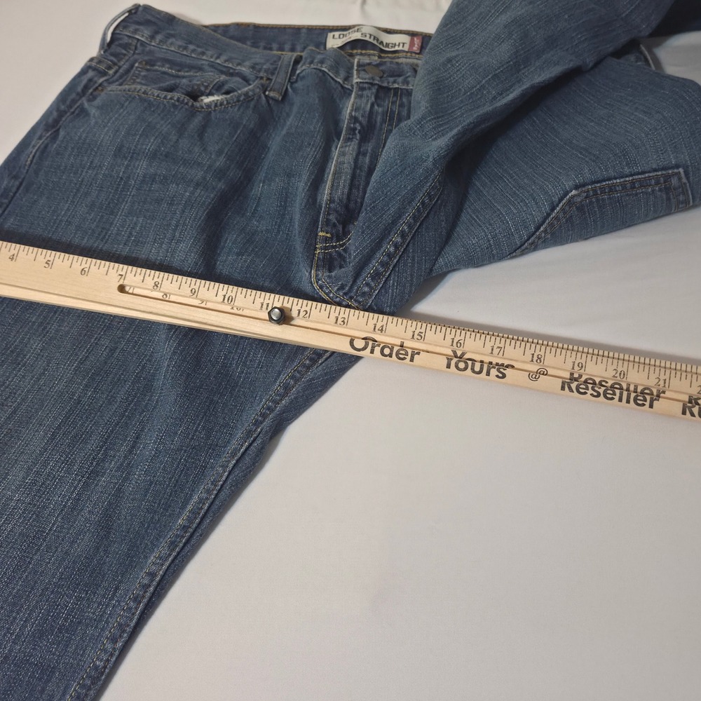 Levi's 569 Loose Straight Jeans Mens 38x32 Blue Denim Medium Wash 5-Pocket - Picture 9 of 12